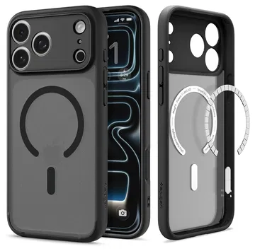 Spigen Ultra Hybrid MagFit iPhone 17 Pro Max Hoesje MagSafe Frost Zwart