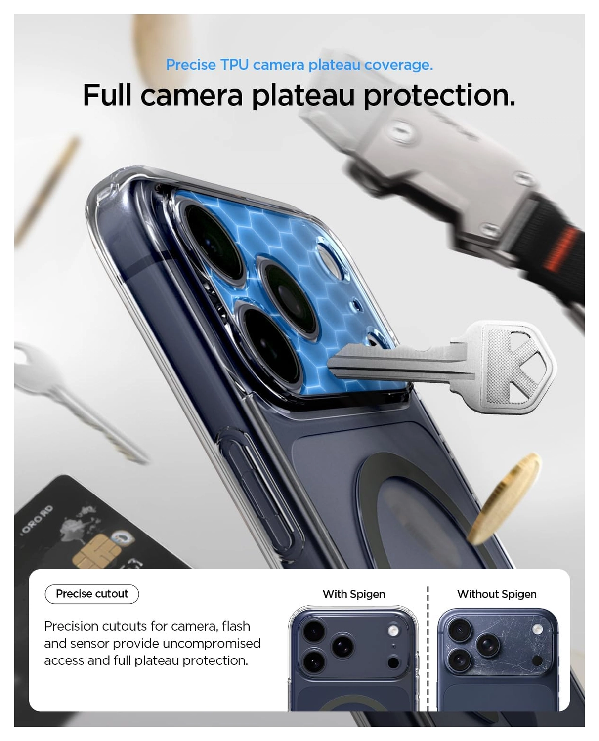 Spigen Ultra Hybrid MagFit iPhone 17 Pro Max Hoesje MagSafe Transparant Graphite afbeelding 4