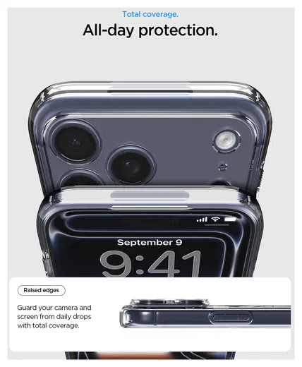 Spigen Ultra Hybrid MagFit iPhone 17 Pro Max Hoesje MagSafe Transparant Graphite afbeelding 5