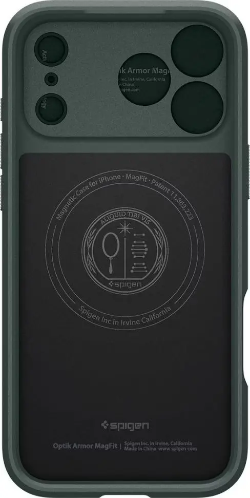 Spigen Optik Armor MagSafe Apple iPhone 17 Pro Hoesje Camera Slider Groen afbeelding 3