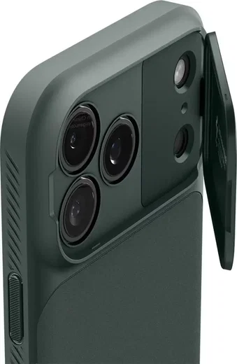 Spigen Optik Armor MagSafe Apple iPhone 17 Pro Hoesje Camera Slider Groen afbeelding 6