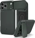 Spigen Optik Armor MagSafe iPhone 18 Pro / 17 Pro Hoesje Camera Slide Groen