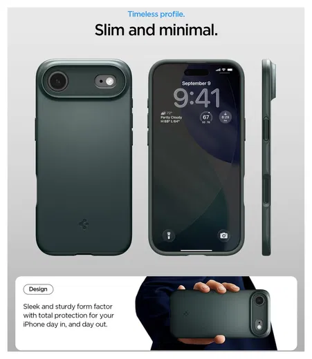 Spigen Thin Fit MagFit iPhone Air Hoesje MagSafe Back Cover Groen afbeelding 3