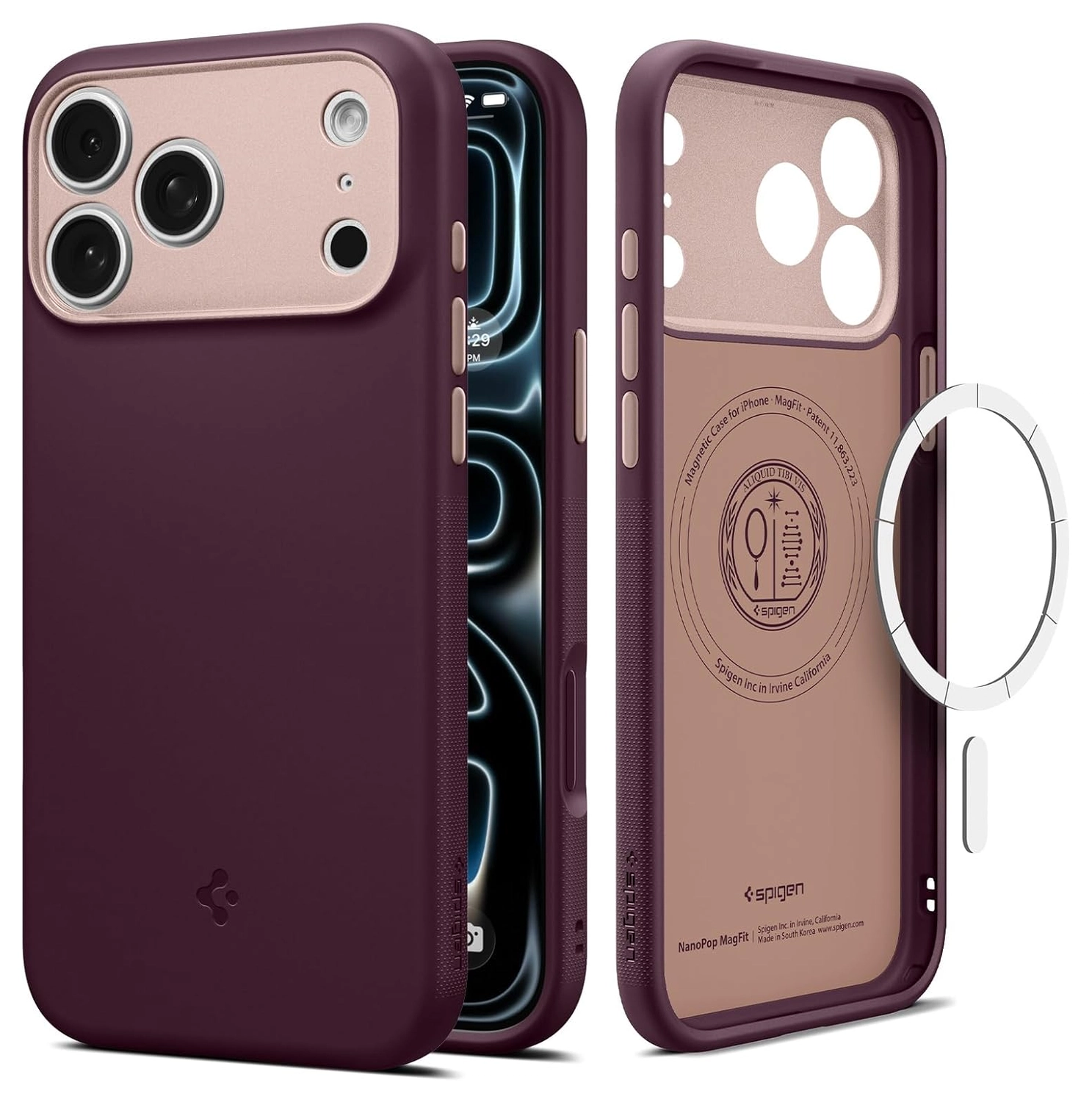 Spigen Nano Pop MagFit iPhone 17 Pro Hoesje MagSafe Back Cover Rood afbeelding 1