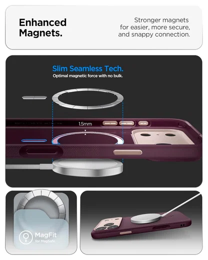 Spigen Nano Pop MagFit iPhone 17 Pro Hoesje MagSafe Back Cover Rood afbeelding 6