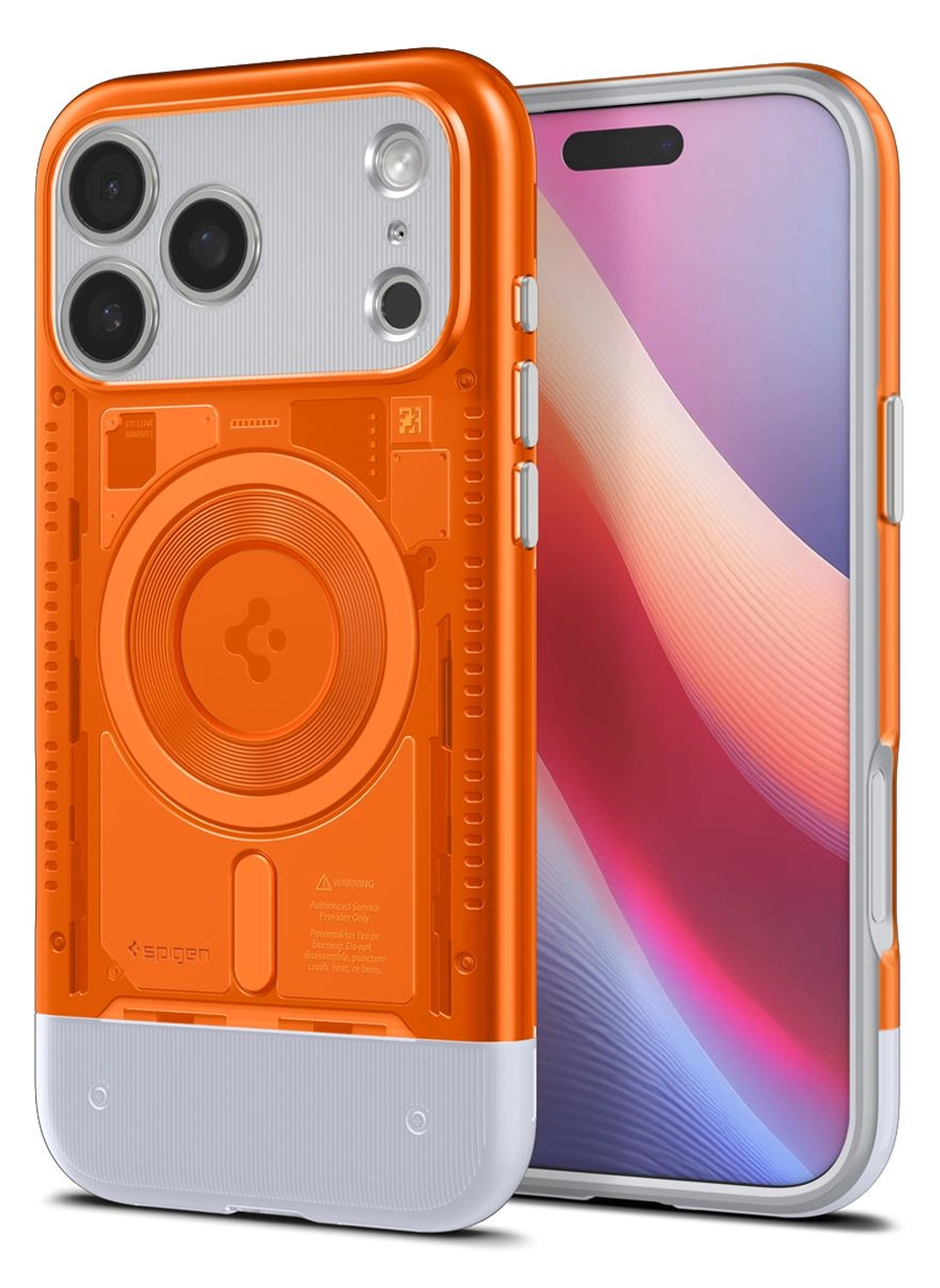 Spigen Classic C1 MagFit iPhone 17 Pro Max Hoesje MagSafe Oranje afbeelding 1