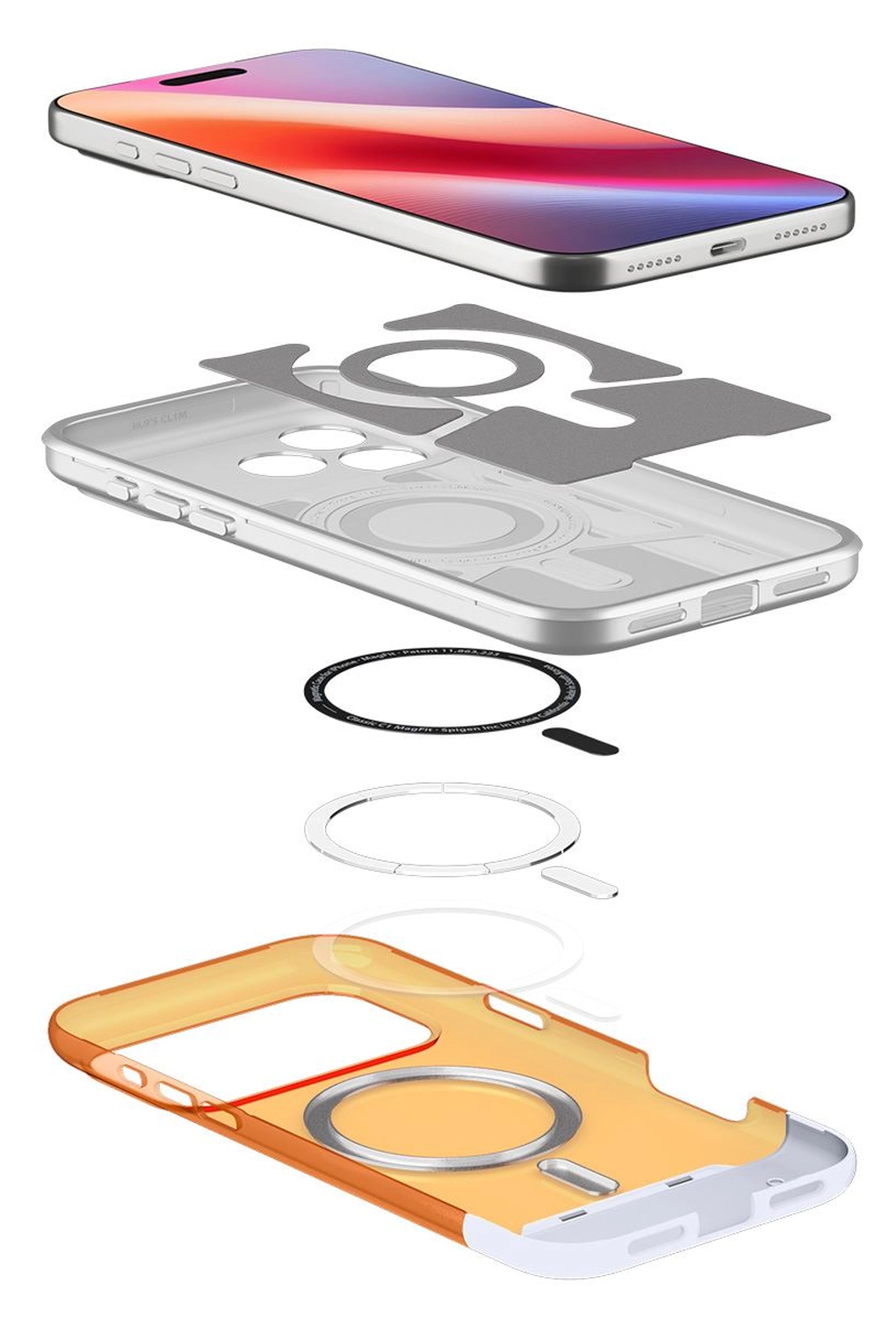 Spigen Classic C1 MagFit iPhone 17 Pro Max Hoesje MagSafe Oranje afbeelding 8