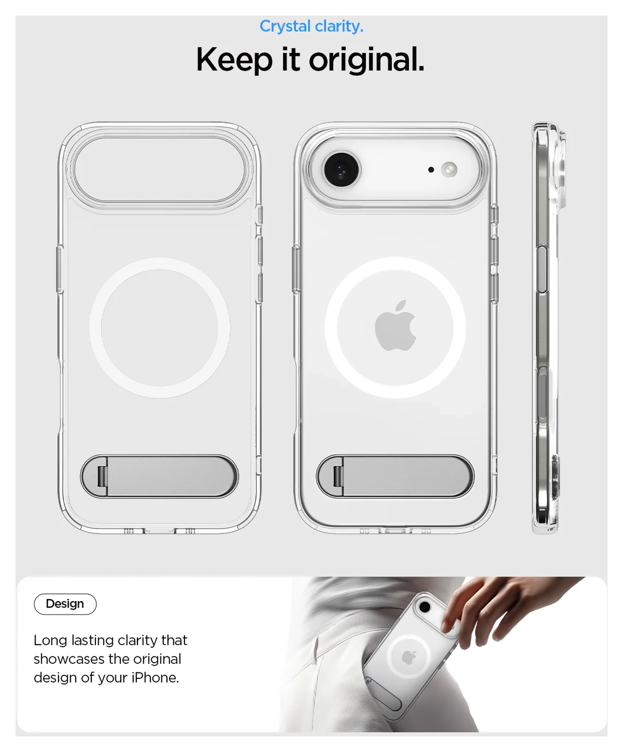 Spigen Ultra Hybrid S MagFit Apple iPhone Air Hoesje Transparant Wit afbeelding 8