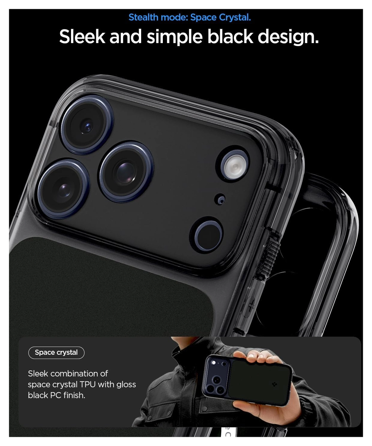 Spigen Ultra Hybrid T iPhone 17 Pro Max Hoesje MagSafe Matte Zwart afbeelding 4