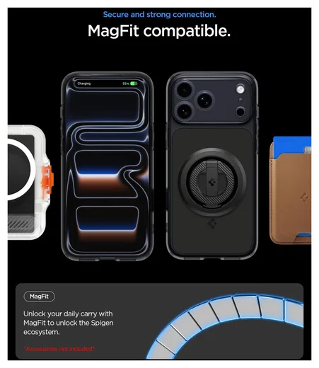 Spigen Ultra Hybrid T iPhone 17 Pro Max Hoesje MagSafe Matte Zwart afbeelding 7