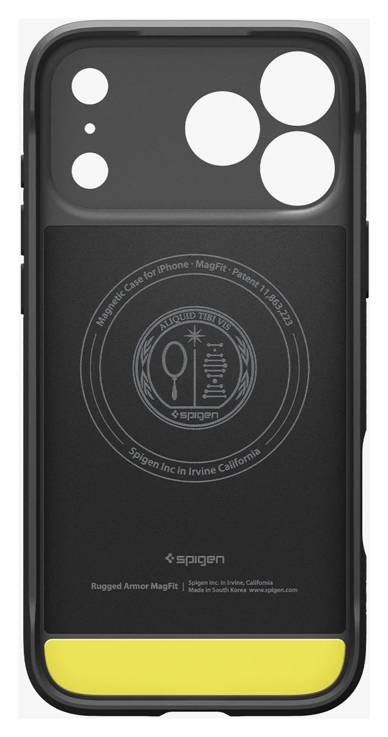 Spigen Rugged Armor MagFit Apple iPhone 17 Pro Hoesje MagSafe Matte Zwart afbeelding 10