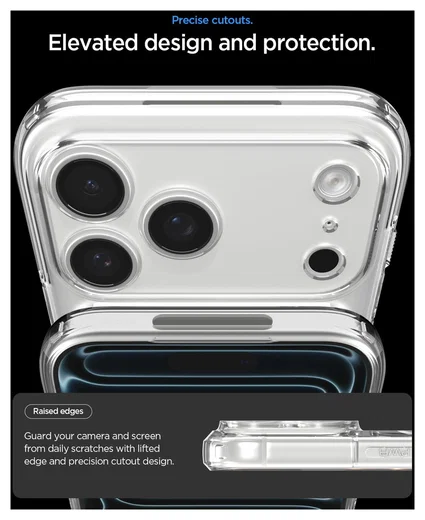 Spigen Ultra Hybrid T iPhone 17 Pro Hoesje MagSafe Back Cover Transparant Wit afbeelding 5