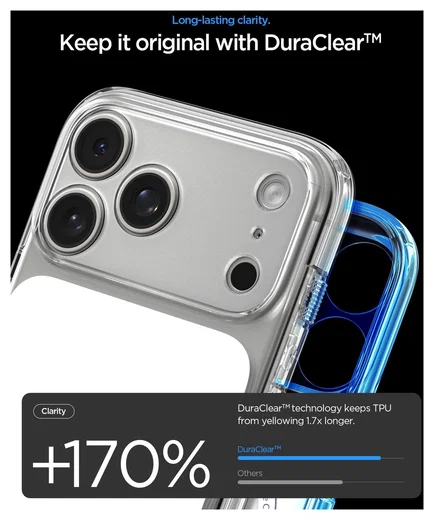 Spigen Ultra Hybrid T iPhone 17 Pro Hoesje MagSafe Back Cover Transparant Wit afbeelding 6