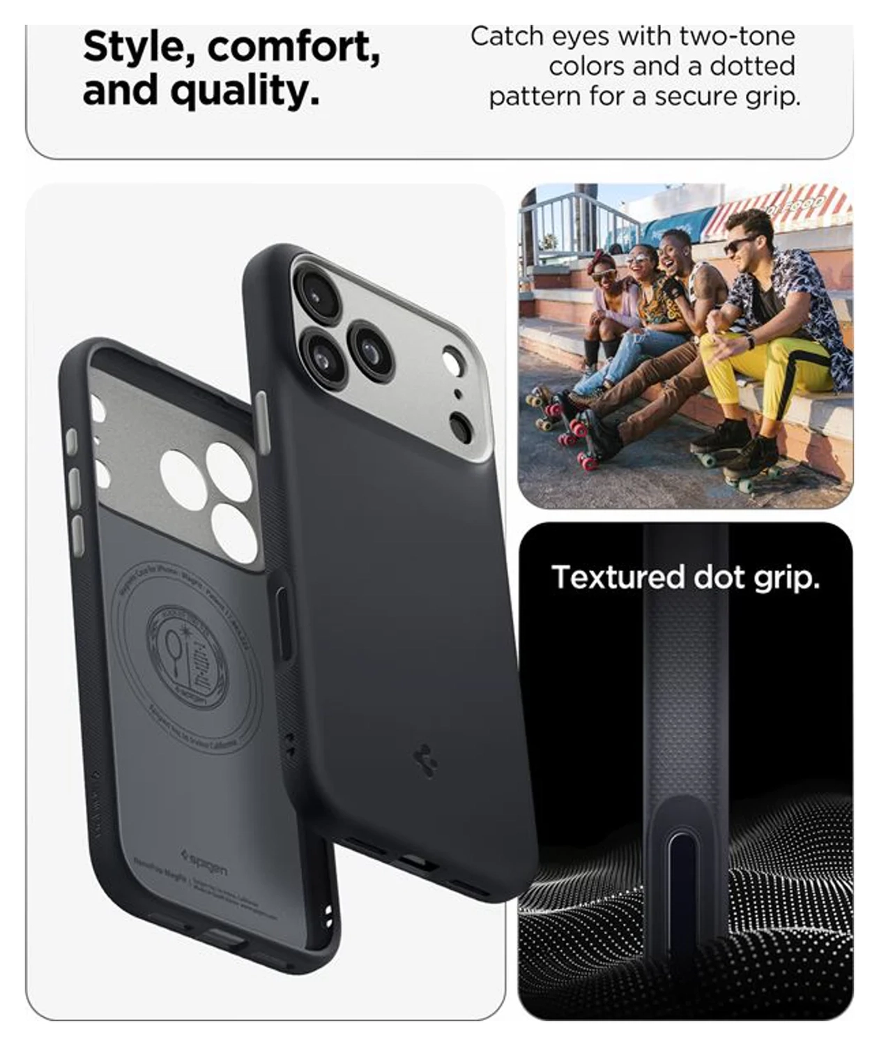 Spigen Nano Pop MagFit iPhone 17 Pro Hoesje MagSafe Back Cover Zwart afbeelding 5