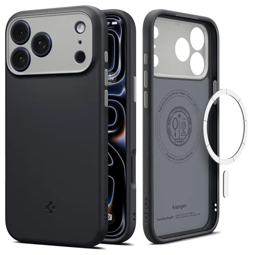 Spigen Nano Pop MagFit iPhone 17 Pro Hoesje MagSafe Back Cover Zwart afbeelding 1