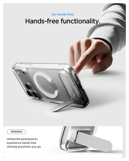 Spigen Ultra Hybrid S MagFit iPhone 17 Pro Hoesje Transparant Wit afbeelding 4