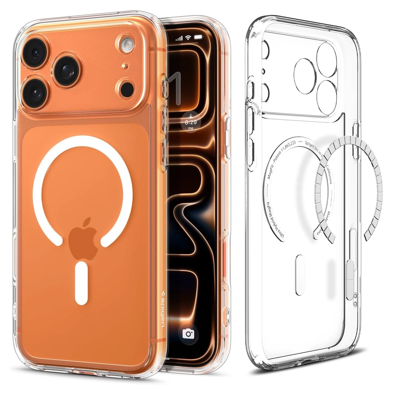 Spigen Ultra Hybrid MagFit iPhone 17 Pro Max Hoesje MagSafe Transparant Wit afbeelding 1