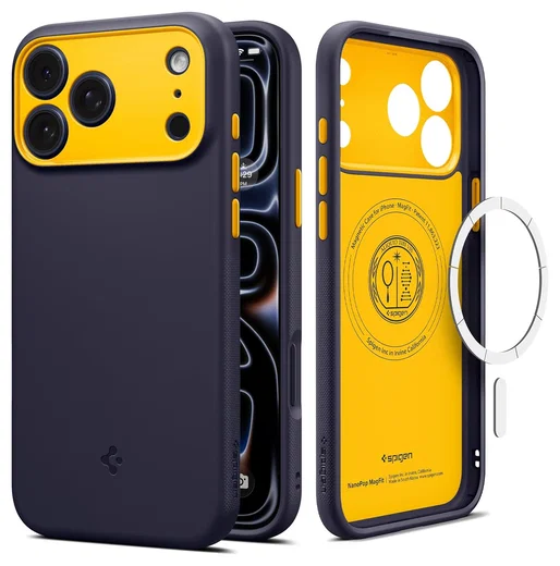 Spigen Nano Pop MagFit iPhone 17 Pro Hoesje MagSafe Back Cover Blauw afbeelding 1