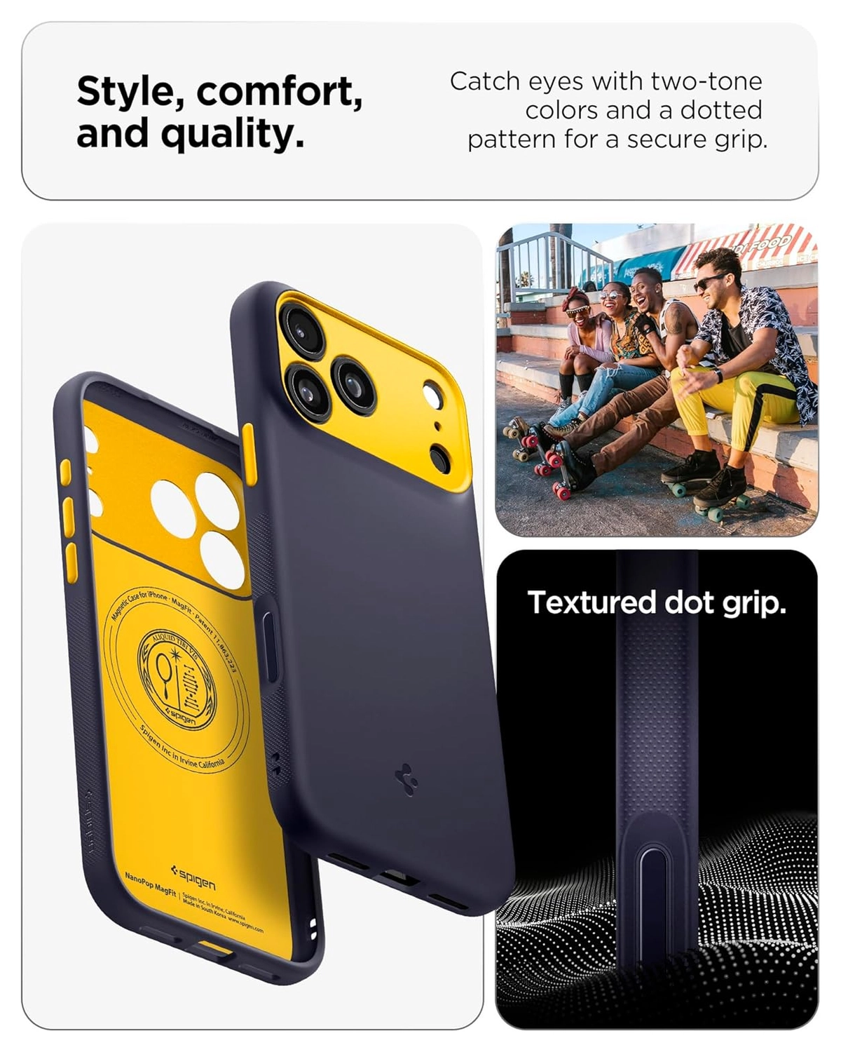Spigen Nano Pop MagFit iPhone 17 Pro Hoesje MagSafe Back Cover Blauw afbeelding 4