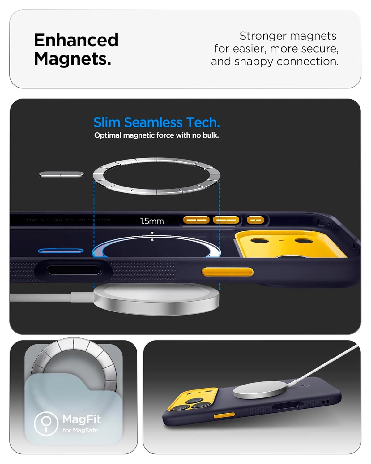 Spigen Nano Pop MagFit iPhone 17 Pro Hoesje MagSafe Back Cover Blauw afbeelding 6