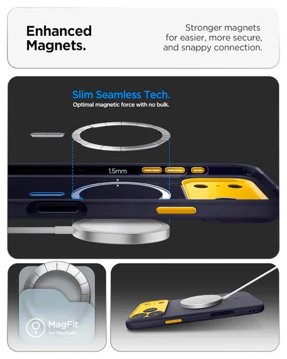 Spigen Nano Pop MagFit iPhone 17 Pro Hoesje MagSafe Back Cover Blauw afbeelding 6