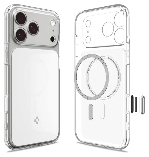 Spigen Ultra Hybrid T iPhone 17 Pro Max Hoesje MagSafe Transparant Wit afbeelding 1