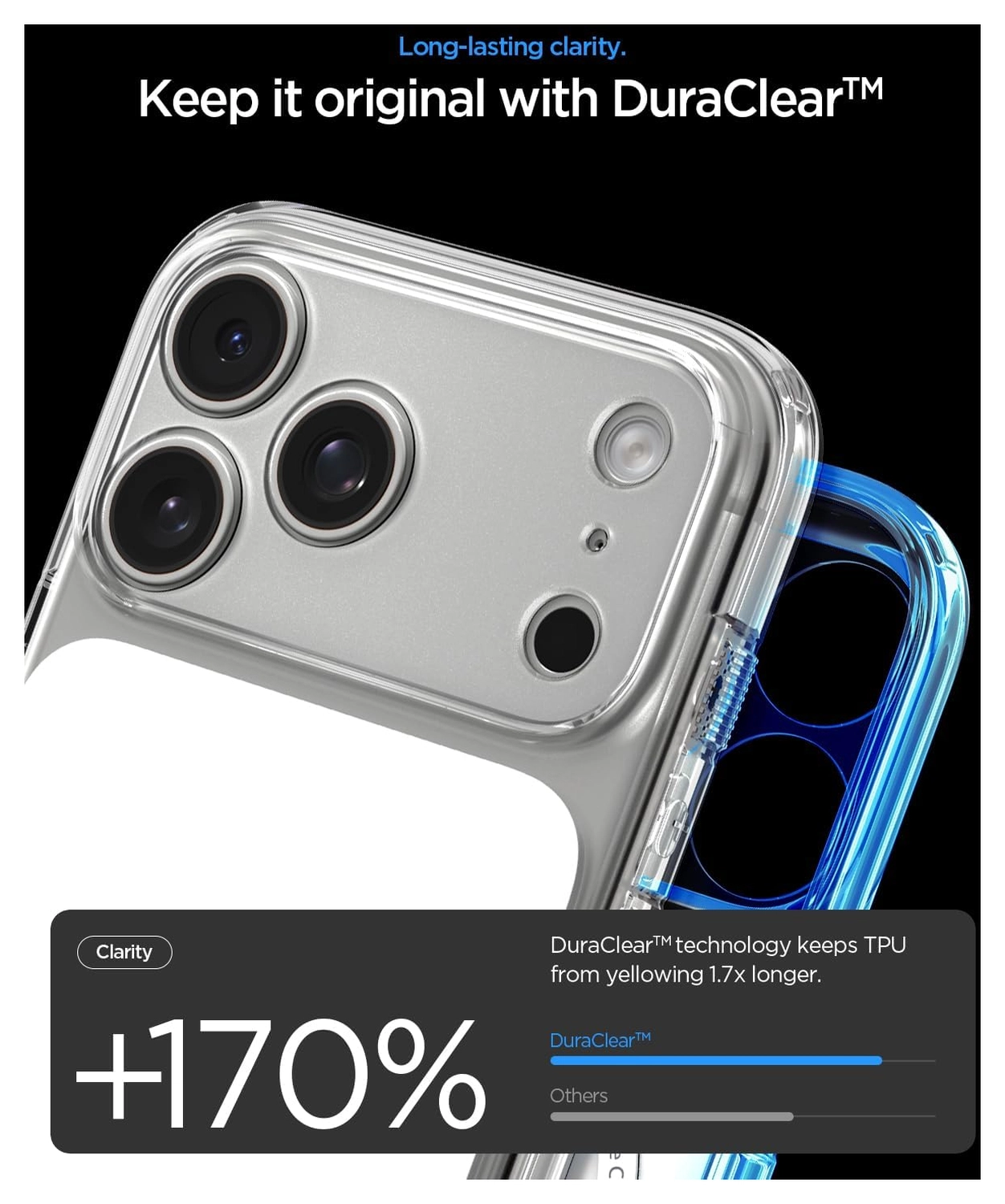 Spigen Ultra Hybrid T iPhone 17 Pro Max Hoesje MagSafe Transparant Wit afbeelding 6
