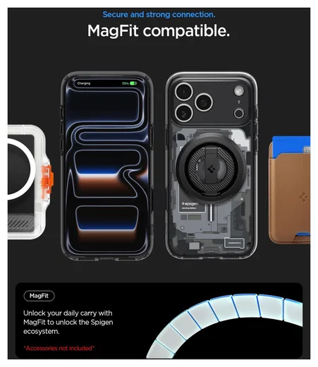 Spigen Ultra Hybrid MagFit iPhone 17 Pro Max Hoesje MagSafe Zero One Zwart afbeelding 4
