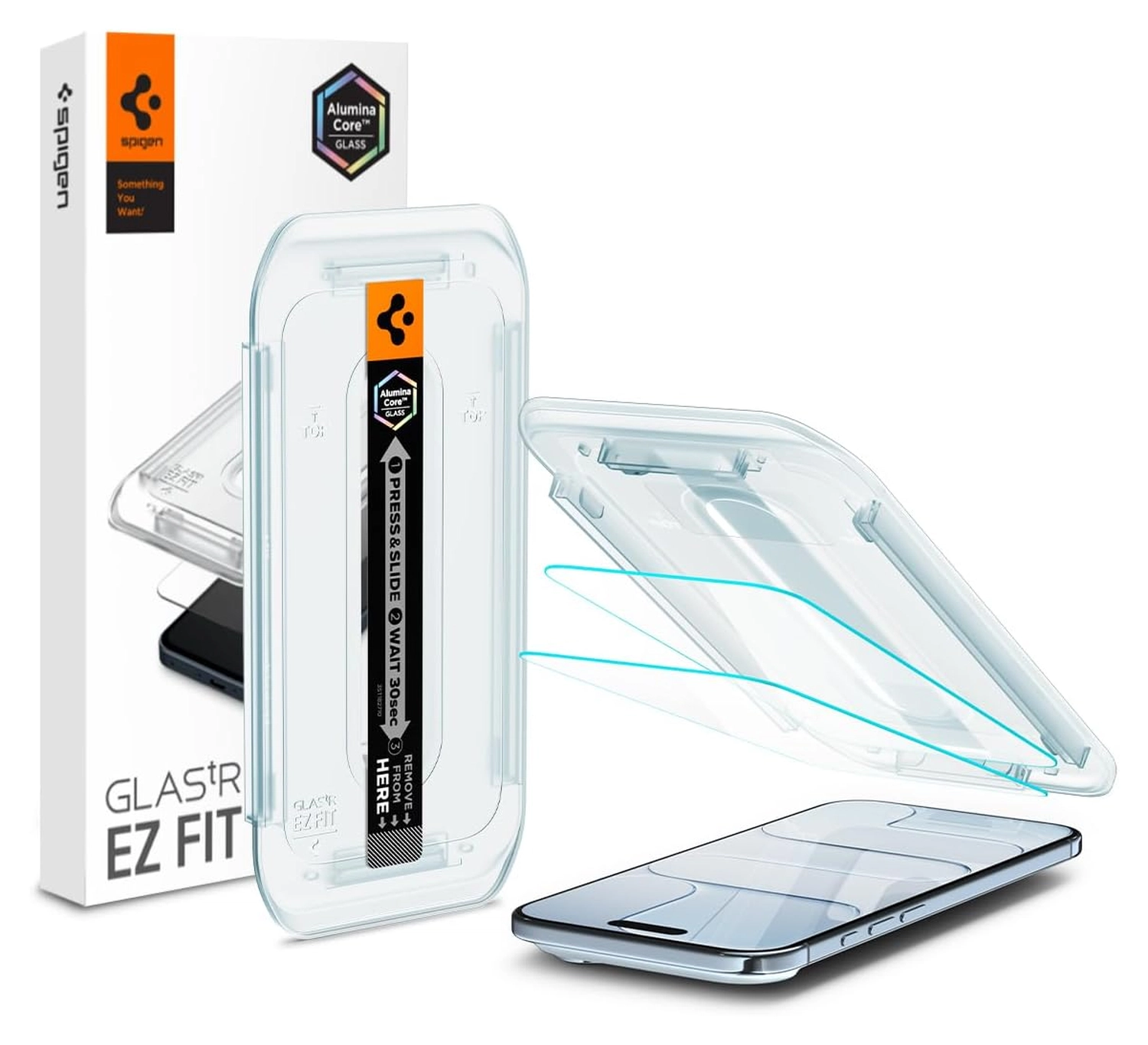 Spigen Glas.tR EZ Fit iPhone Air Screen Protector Tempered Glass 2-Pack afbeelding 1