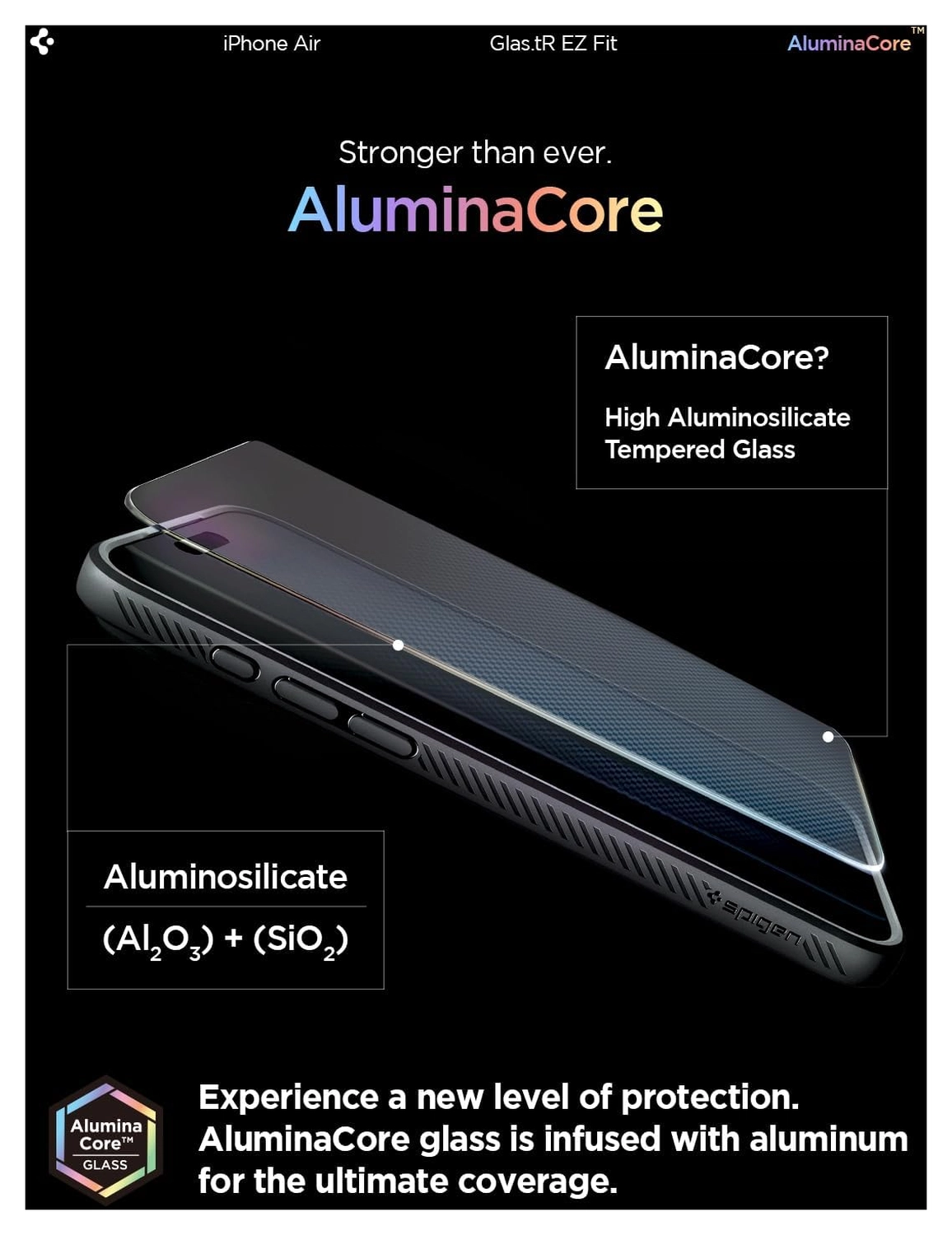 Spigen Glas.tR EZ Fit iPhone Air Screen Protector Tempered Glass 2-Pack afbeelding 3