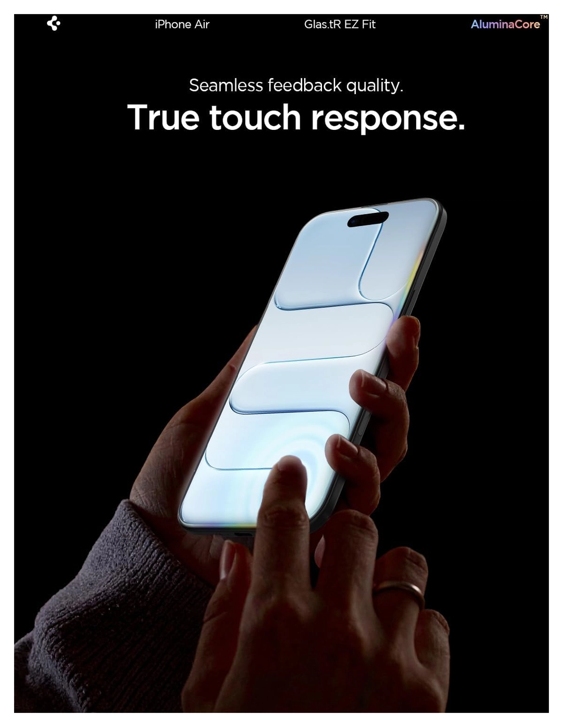Spigen Glas.tR EZ Fit iPhone Air Screen Protector Tempered Glass 2-Pack afbeelding 8