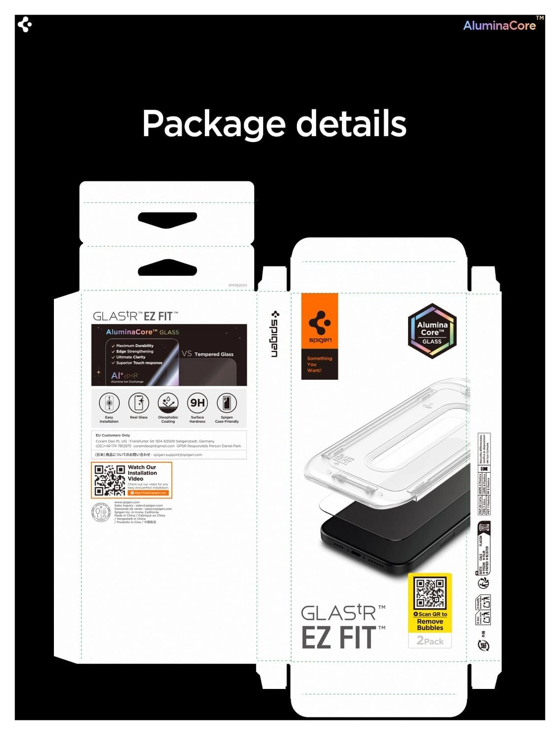 Spigen Glas.tR EZ Fit iPhone Air Screen Protector Tempered Glass 2-Pack afbeelding 9
