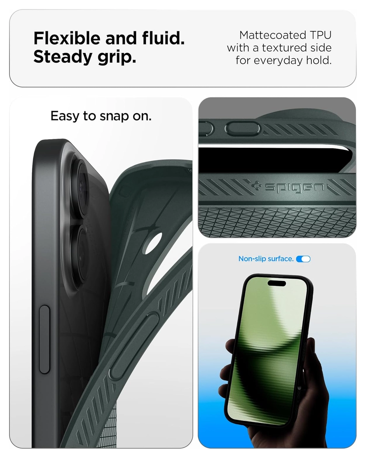 Spigen Liquid Air Apple iPhone 17 Hoesje Back Cover Groen afbeelding 4