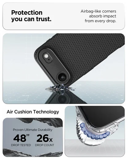 Spigen Liquid Air Apple iPhone Air Hoesje Back Cover Matte Zwart afbeelding 4