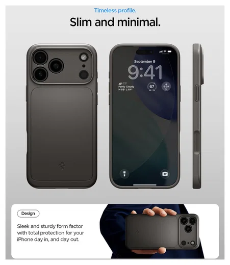 Spigen Thin Fit MagFit iPhone 17 Pro Hoesje MagSafe Back Cover Gunmetal afbeelding 3