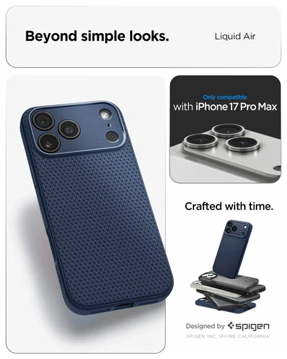 Spigen Liquid Air Apple iPhone 17 Pro Max Hoesje Back Cover Blauw afbeelding 2