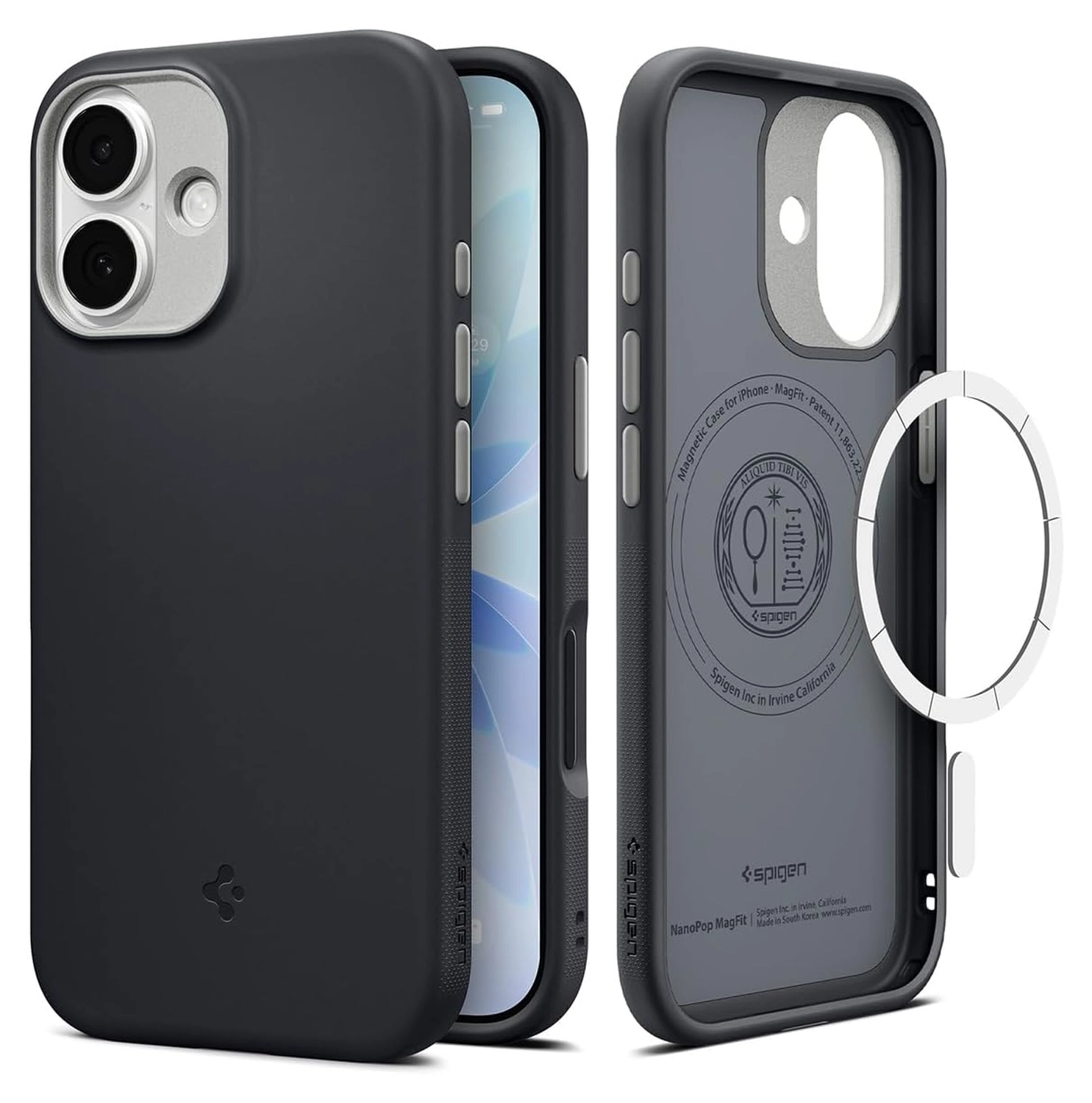 Spigen Nano Pop MagFit iPhone 17 Hoesje MagSafe Back Cover Zwart afbeelding 1