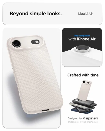 Spigen Liquid Air Apple iPhone Air Hoesje Back Cover Titanium afbeelding 2