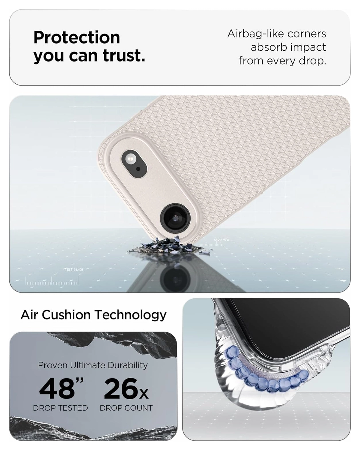 Spigen Liquid Air Apple iPhone Air Hoesje Back Cover Titanium afbeelding 3