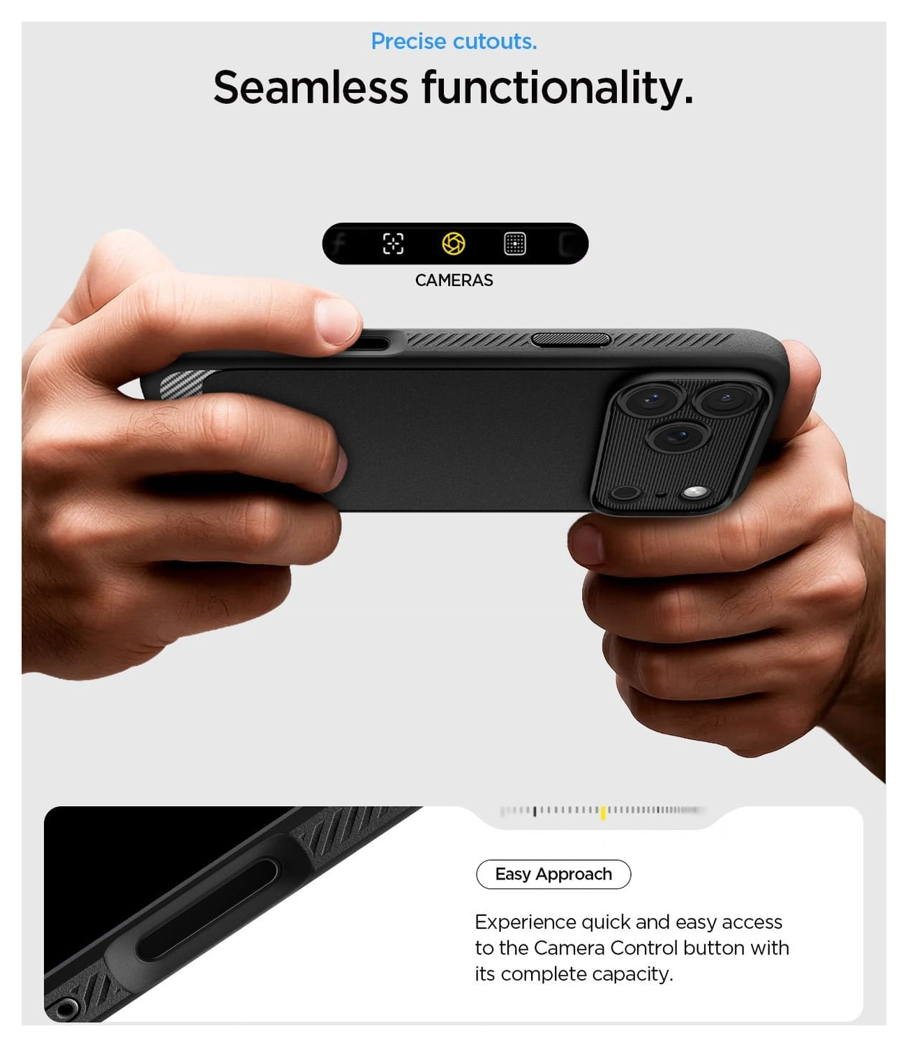 Spigen Rugged Armor MagFit Apple iPhone 17 Pro Max Hoesje MagSafe Matte Zwart afbeelding 5