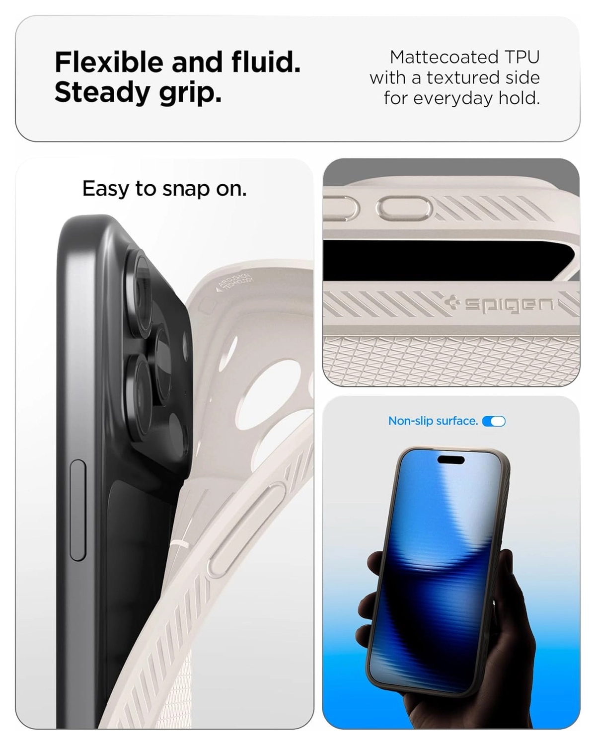 Spigen Liquid Air Apple iPhone 17 Pro Max Hoesje Back Cover Titanium afbeelding 4