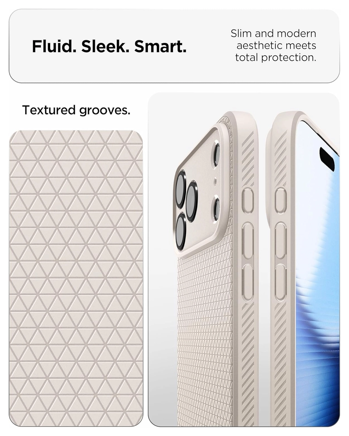 Spigen Liquid Air Apple iPhone 17 Pro Max Hoesje Back Cover Titanium afbeelding 5