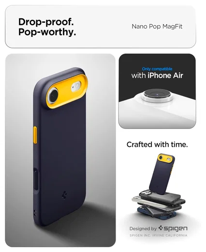 Spigen Nano Pop MagFit iPhone Air Hoesje MagSafe Back Cover Blauw afbeelding 2
