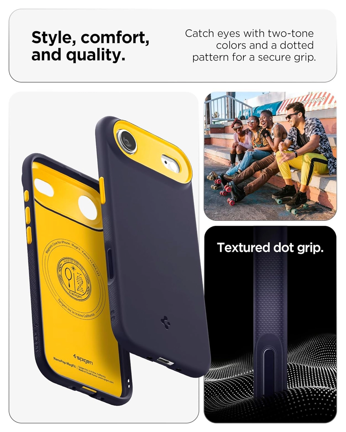 Spigen Nano Pop MagFit iPhone Air Hoesje MagSafe Back Cover Blauw afbeelding 3
