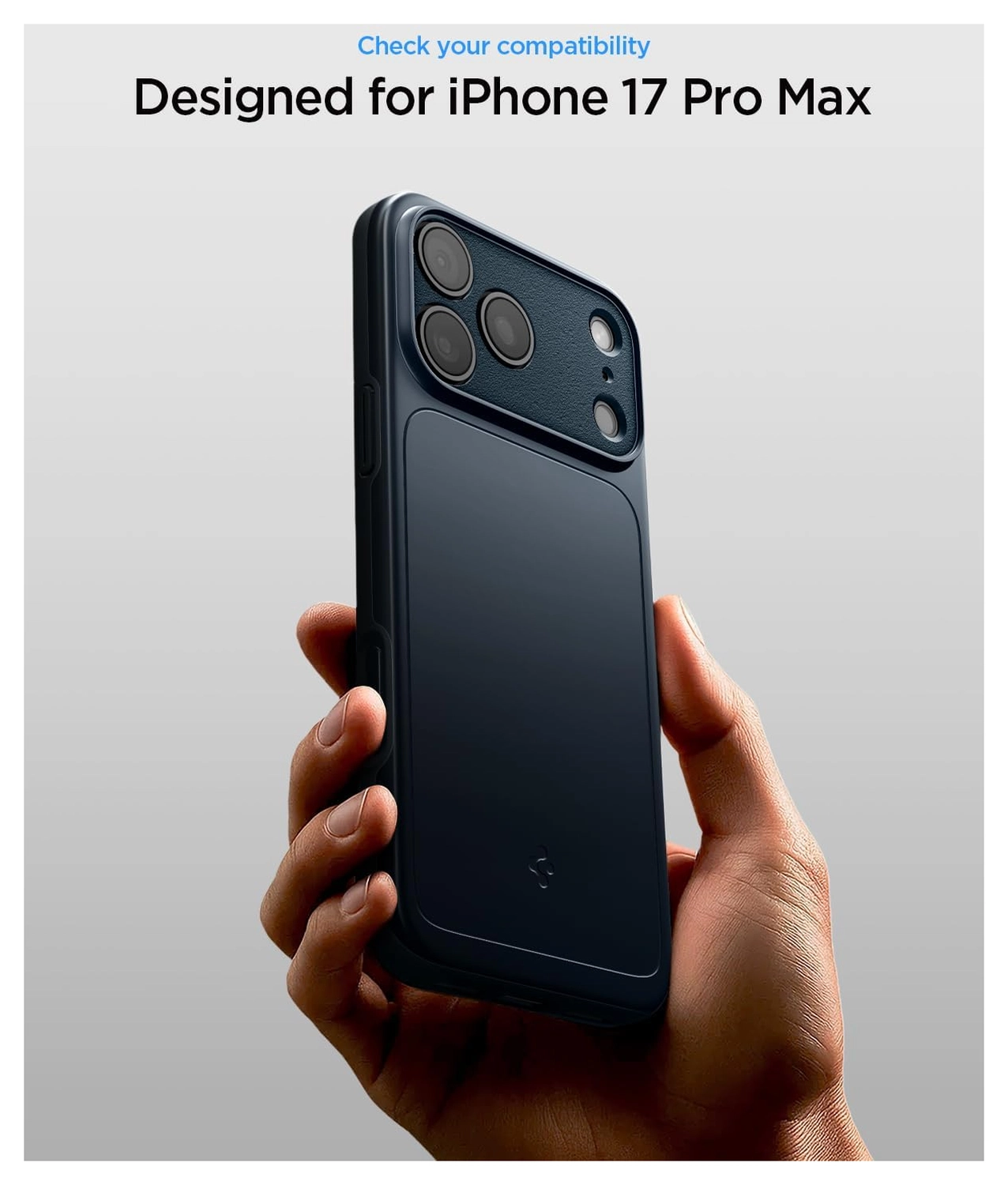 Spigen Thin Fit MagFit iPhone 17 Pro Max Hoesje MagSafe Metal Slate afbeelding 2