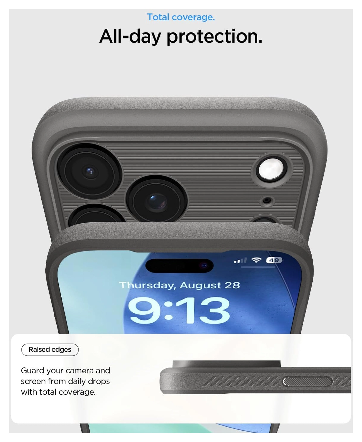 Spigen Rugged Armor MagFit Apple iPhone 17 Pro Max Hoesje MagSafe Grijs afbeelding 4