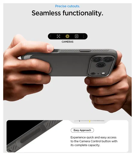 Spigen Rugged Armor MagFit Apple iPhone 17 Pro Max Hoesje MagSafe Grijs afbeelding 6