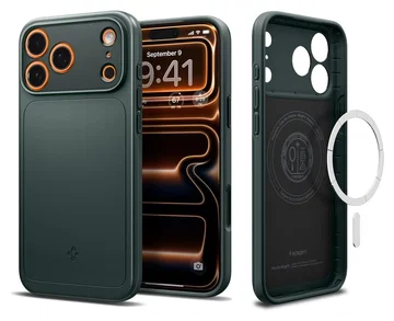 Spigen Thin Fit MagFit iPhone 17 Pro Hoesje MagSafe Back Cover Groen