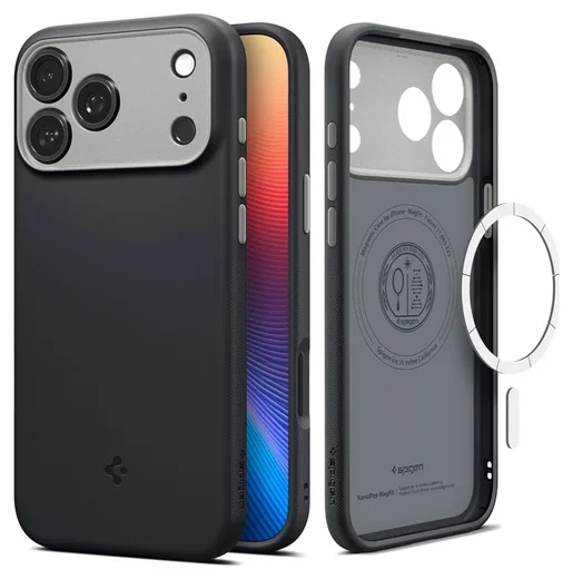 Spigen Nano Pop MagFit iPhone 17 Pro Max Hoesje MagSafe Back Cover Zwart afbeelding 1