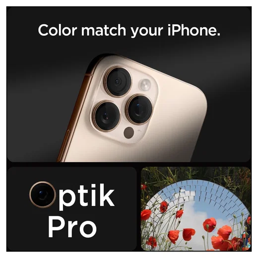 Spigen Optik Pro iPhone 17 Pro / 17 Pro Max Camera Protector Titanium (2-Pack) afbeelding 3